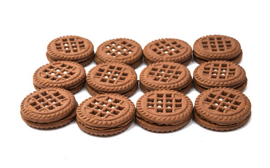 double biscuit sandwich isolated