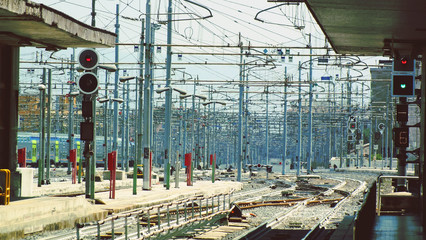 Pali elettricit&agrave; stazione