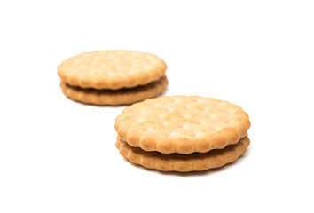 double biscuit sandwich isolated