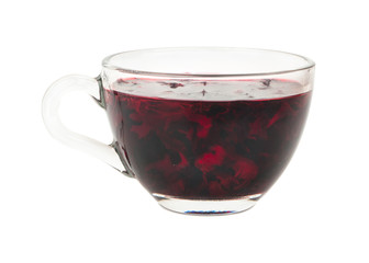 Hibiscus tea in cup