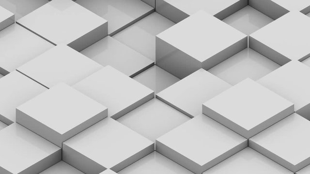 Abstract background with isometric cubes. Seamless loop