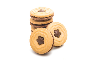 double biscuit sandwich isolated
