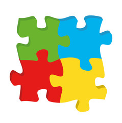 Obraz premium Puzzle logo. Vector illustration