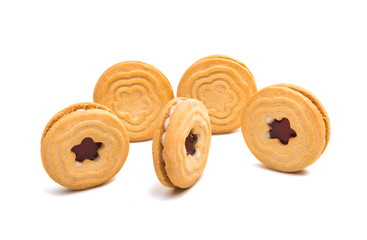 double biscuit sandwich isolated