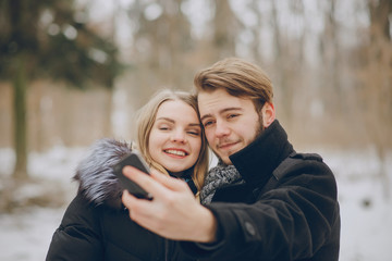 couple in winter