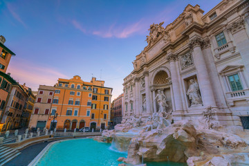Obraz na płótnie Canvas View of Rome Trevi Fountain (Fontana di Trevi) in Rome, Italy