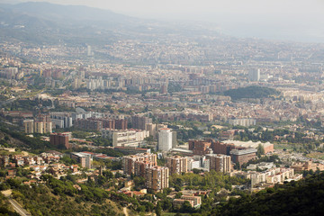Barcelona, Spain - October 14, 2017. Overview of the city.