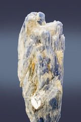 Crystal of bluish cyanide mineral.
