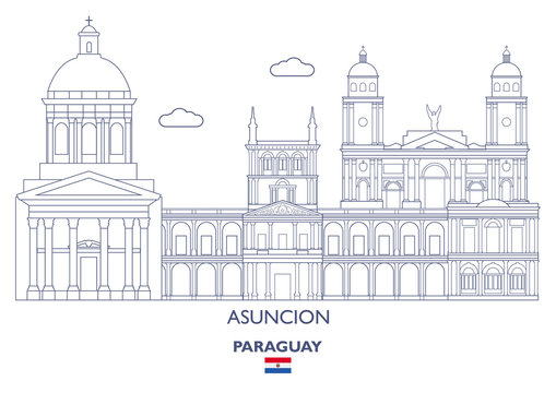 Asuncion Linear City Skyline, Paraguay
