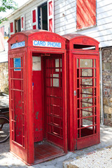 Old Red Phone Booths