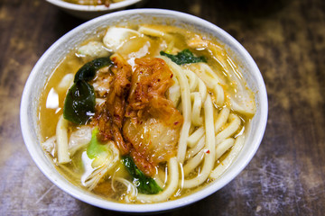 Japanese traditional cuisine, oolong noodles, is Japan's national cuisine, kimchi oolong noodles