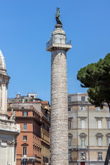 Obraz premium Amazing view of Trajan Column in city of Rome, Italy
