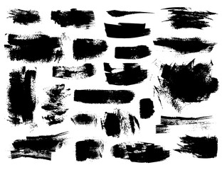Set of black brushstrokes
