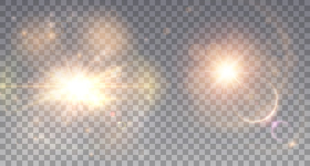 Two colorful lens flare effects