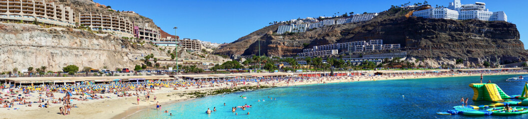 Bay of Amadores Beach in Gran Canaria in Spain / Beach not far from Playa del Ingles