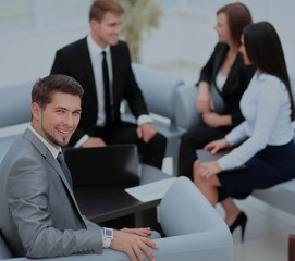Fototapeta premium Business team discussing together plans