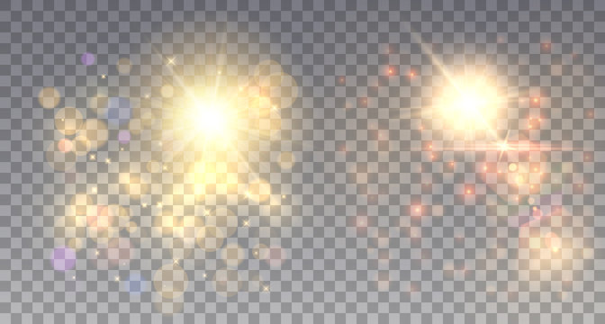 Two shining sparkles