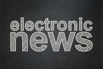 Fototapeta na wymiar News concept: text Electronic News on Black chalkboard background