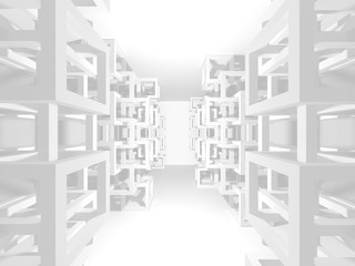 White Architecture Construction Modern Interior Background