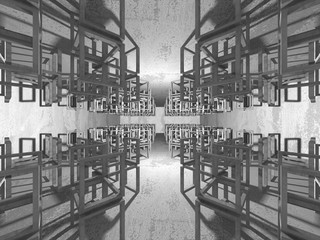 Abstract geometric concrete architecture background