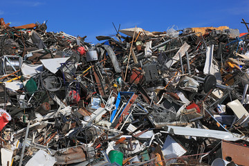 Schrottplatz, Metallabfaelle Lager in einem Recyclingbetrieb