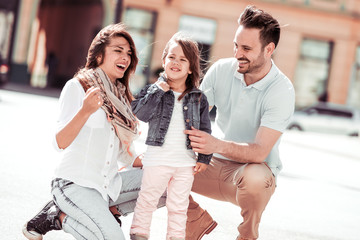 Obraz premium Portrait of happy family having fun together.