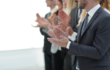 blurred image of business team applauding