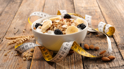 healthy and dietetic breakfast