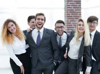 group of happy colleagues