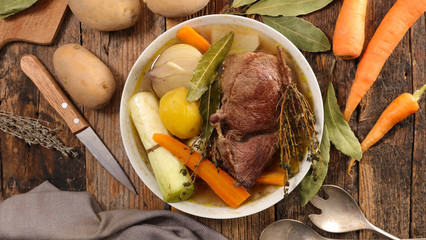 broth with beef and vegetable