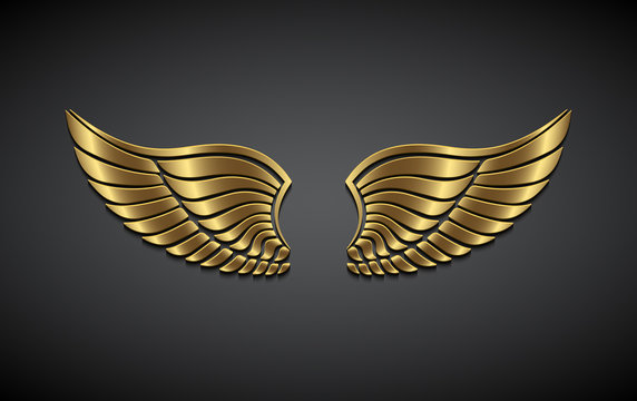 Flying Angel Gold Wings Stock Photos - 2,373 Images