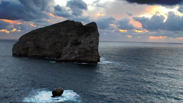 Capo Caccia at sunset in hdr