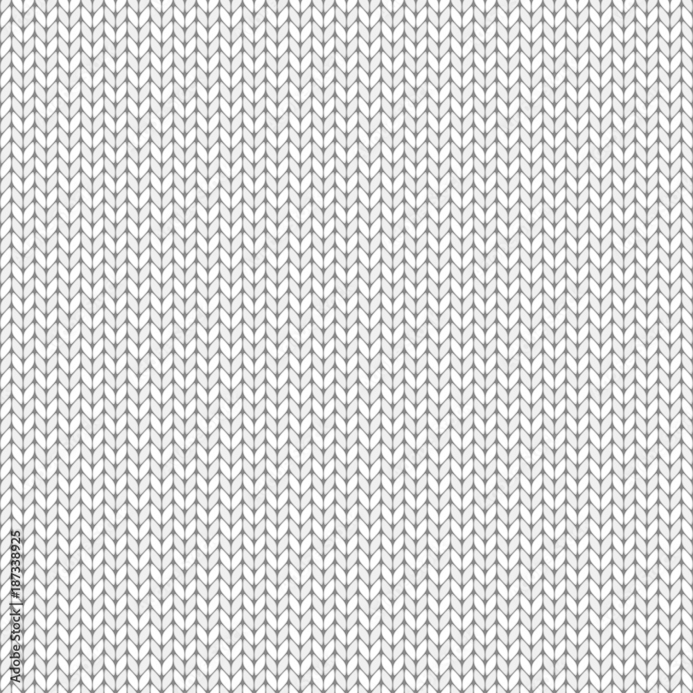 Aufkleber Vector knitted texture. Seamless gray pattern.