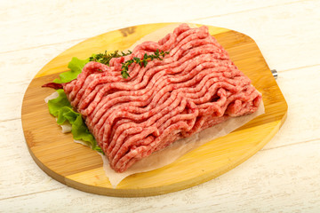 Raw minced beef meat