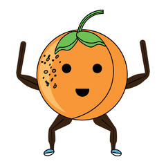kawaii orange fruit icon