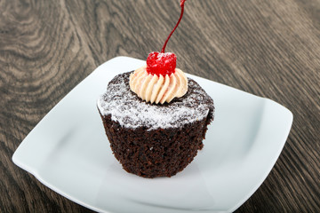 Cupcake with cherry