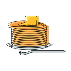 pancakes with butter icon