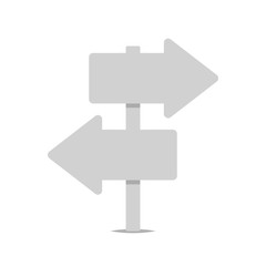 Left right direction sign vector