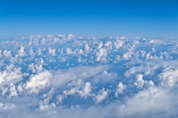 Cloudscape from airplane window