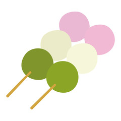 三色だんご　イラスト