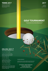 Poster Golf Championship Vector Illustration