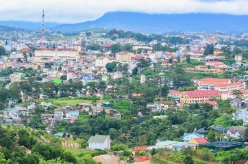 Beautiful View of Da Lat City in Vietnam