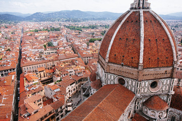 Fototapeta na wymiar Duomo and city of Florence 