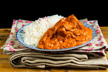 Handmade Indian curry chicken rice