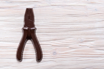 Set of chocolate constructor tools, isolated