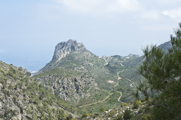 Fototapeta na wymiar Saint Hilarian castle North Cyprus