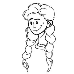 girl with long hair black