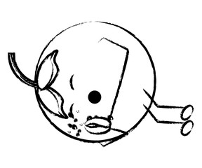 kawaii orange fruit icon