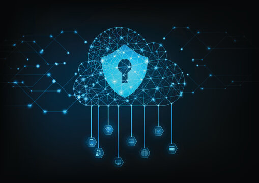 Cloud data security concept.