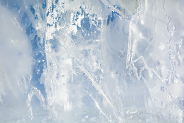 Obraz na płótnie Canvas The texture of the ice 